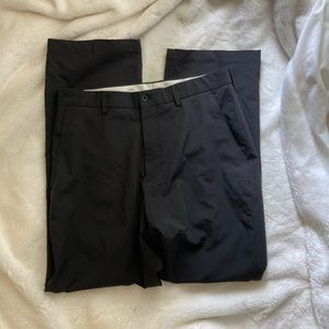 Slazenger Golf Pants Flat Front black Stretch Polyester Size 32x30 Tech